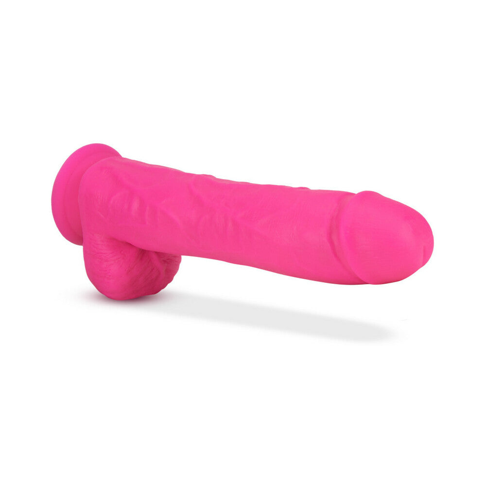 Neo Dual Density Dildo 11 In. Neon Pink