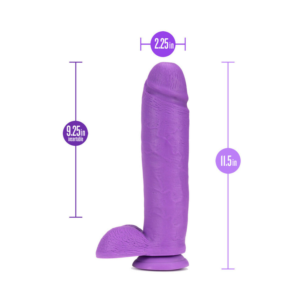 Neo Dual Density Dildo 11 In. Neon Purple