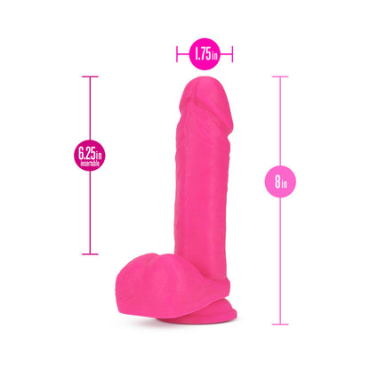 Neo Dual Density Dildo 8 In. Neon Pink