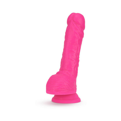 Neo Dual Density Dildo 9 In. Neon Pink