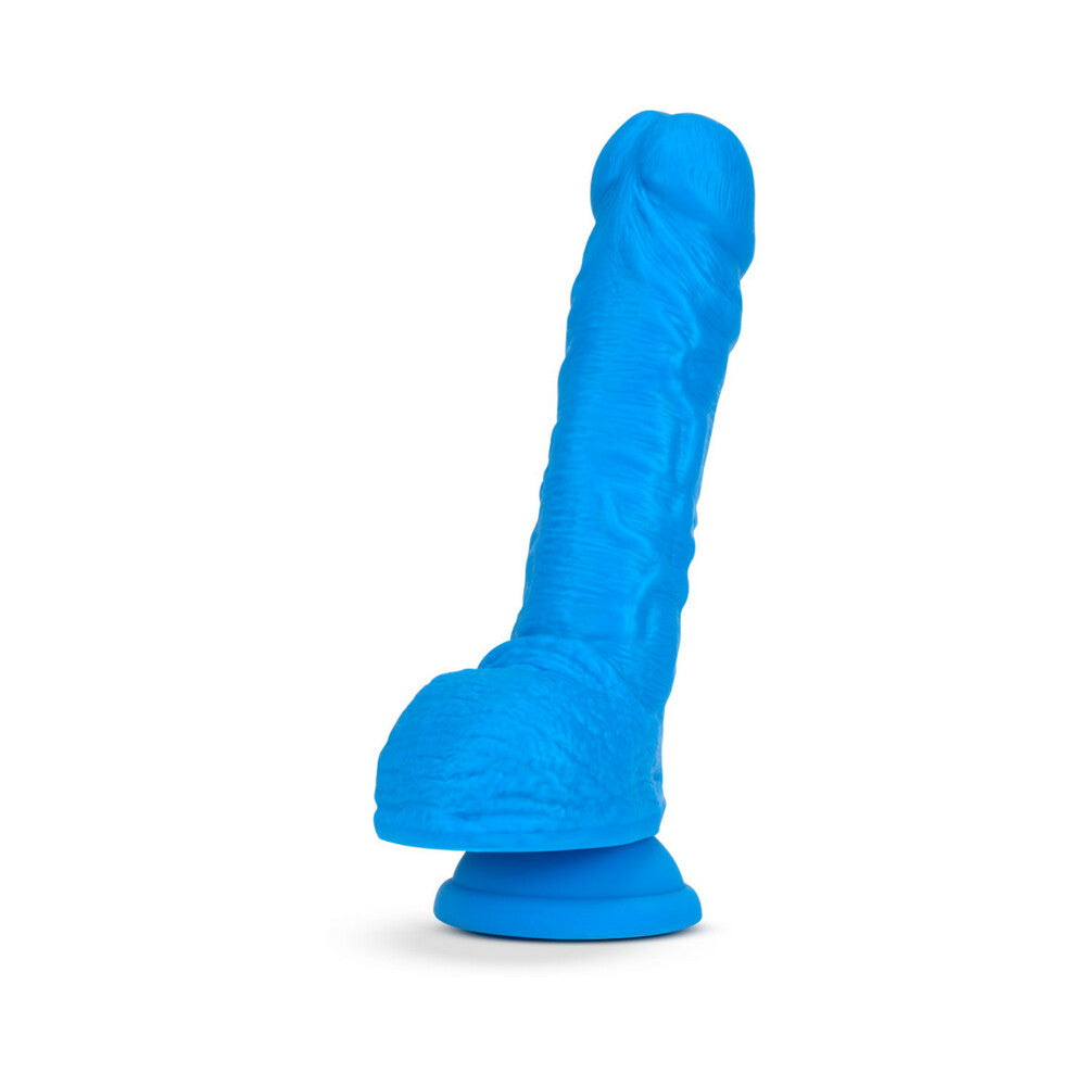 Neo Dual Density Dildo 9 In. Neon Blue