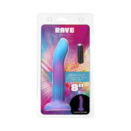 Addiction Rave Dong 8 In. G.i.t.d. Purple