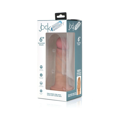 Jock Dual Density Silicone Dildo 6in Light