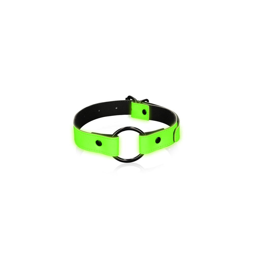 Ouch! Glow O-ring Gag - Glow In The Dark - Green