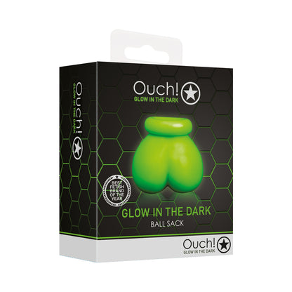 Ouch! Glow Ball Sack - Glow In The Dark - Green