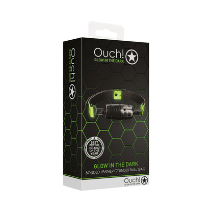 Ouch! Glow Cylinder Gag - Glow In The Dark - Green