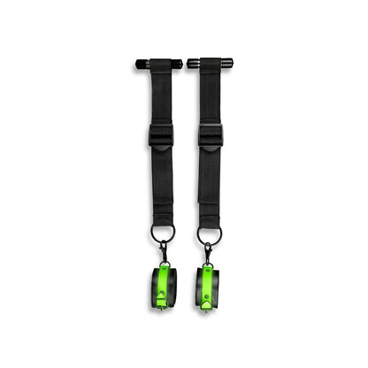 Ouch! Glow Door Restraint Kit - Glow In The Dark - Green