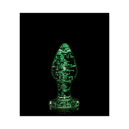 Ouch! Glow Glass Butt Plug - Glow In The Dark - Clear - Large