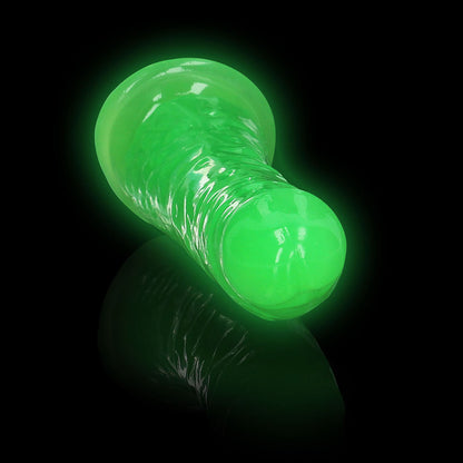 Realrock Glow In The Dark Slim 6 In. Dildo Neon Green