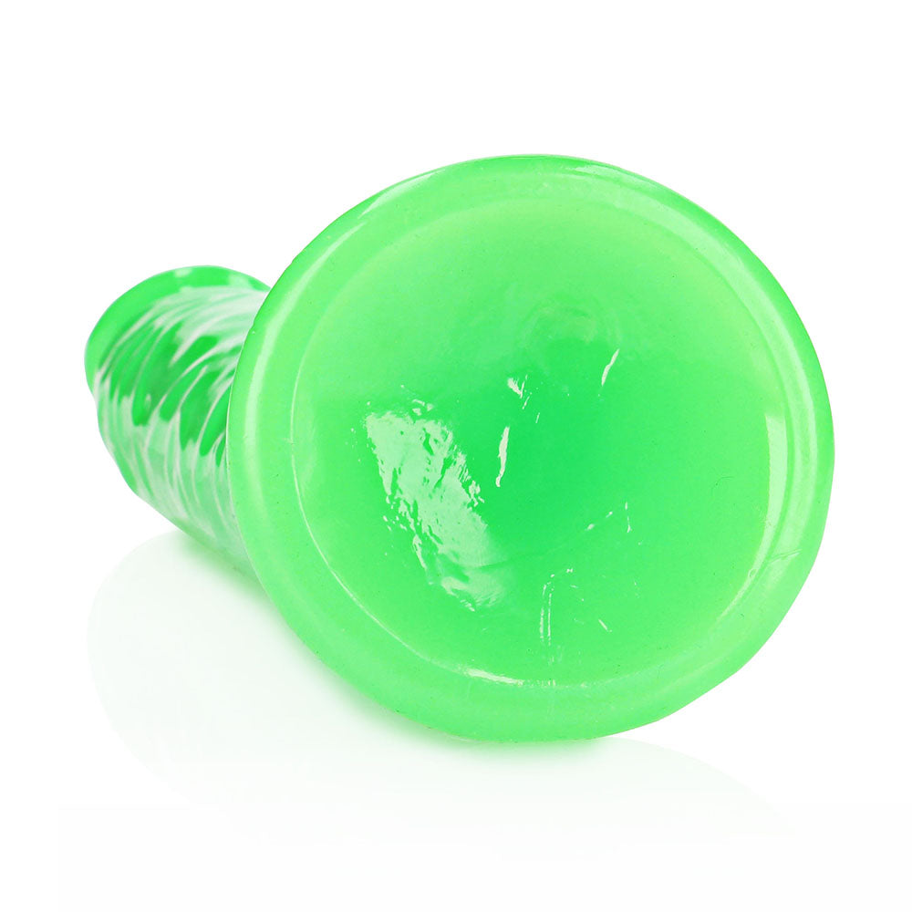 Realrock Glow In The Dark Slim 11 In. Dildo Neon Green