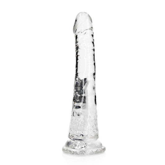 Realrock Crystal Clear Slim 7 In. Dildo Clear