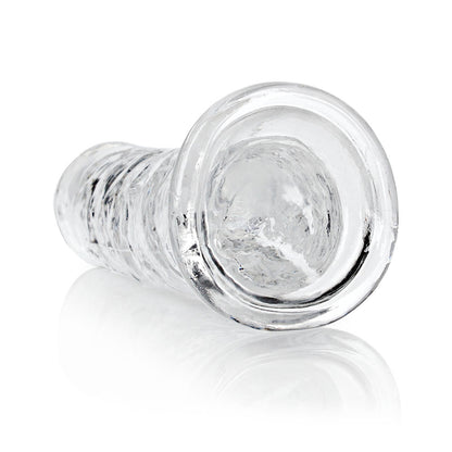 Realrock Crystal Clear Straight 8 In. Dildo Without Balls Clear