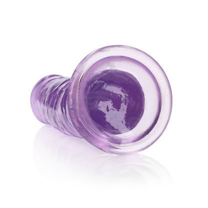 Realrock Crystal Clear Straight 11 In. Dildo Without Balls Purple