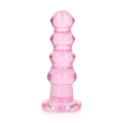 Realrock Crystal Clear Curvy 5.5 In. Dildo/plug Pink