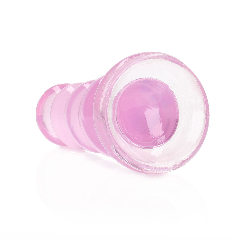 Realrock Crystal Clear Curvy 5.5 In. Dildo/plug Pink