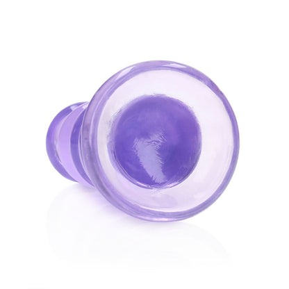 Realrock Crystal Clear Curvy 5.5 In. Dildo/plug Purple