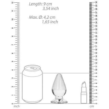 Realrock Crystal Clear 3.5 In. Anal Plug Clear