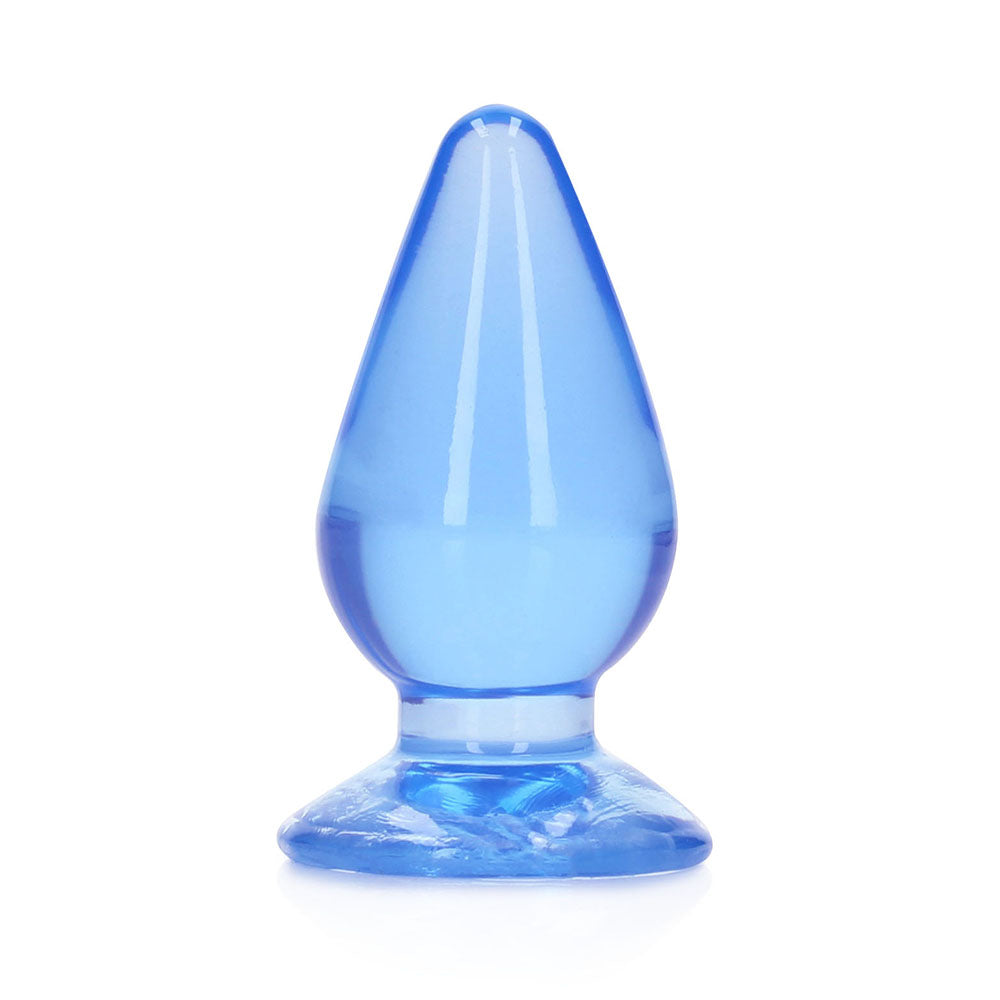 Realrock Crystal Clear 4.5 In. Anal Plug Blue