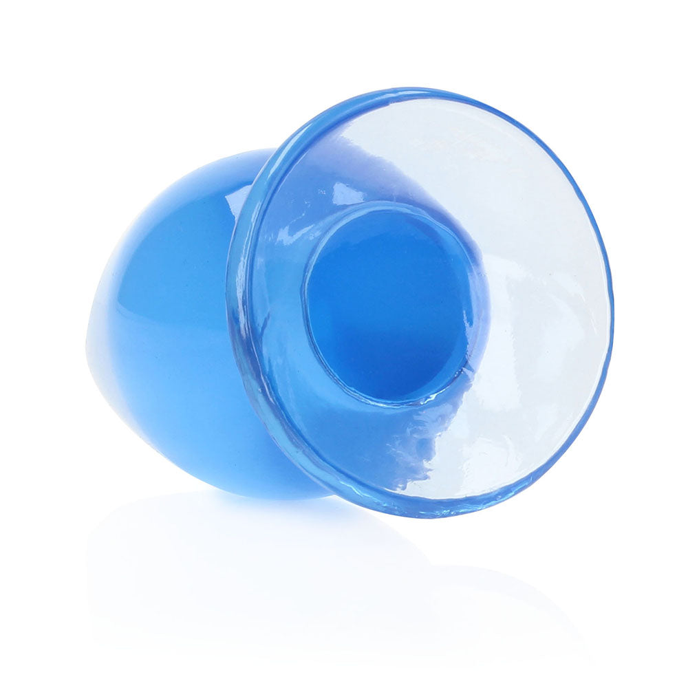 Realrock Crystal Clear 4.5 In. Anal Plug Blue