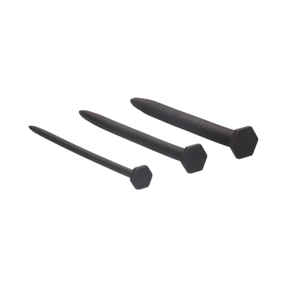 Ouch! Urethral Sounding - Silicone Screw Plug Set - Black