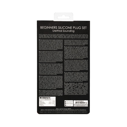Ouch! Urethral Sounding - Silicone Beginners Plug Set - Black