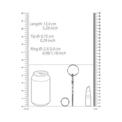 Ouch! Urethral Sounding - Metal Plug With Ring - 7.5 Mm