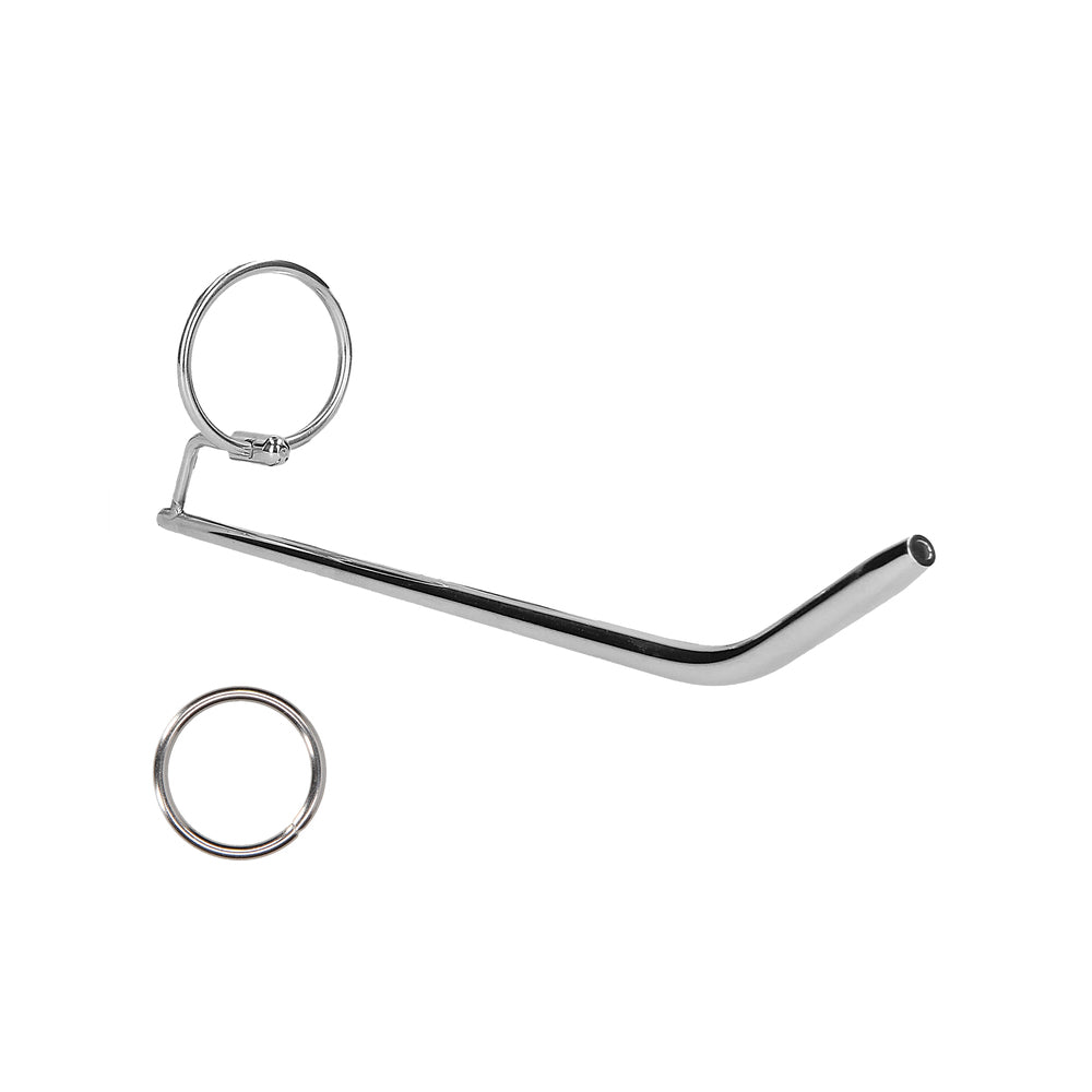 Ouch! Urethral Sounding - Metal Dilator Stick With Ring - 7.6 Mm