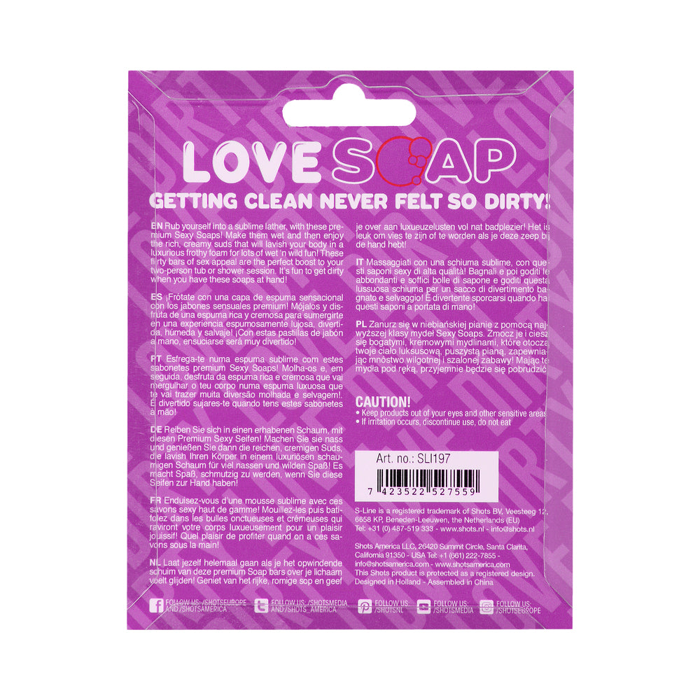 S-line Heart Soap - Dirty Love - Lavender Scented