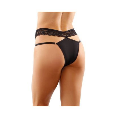 Ren Microfiber Panty With Double-strap Waistband Black S/m