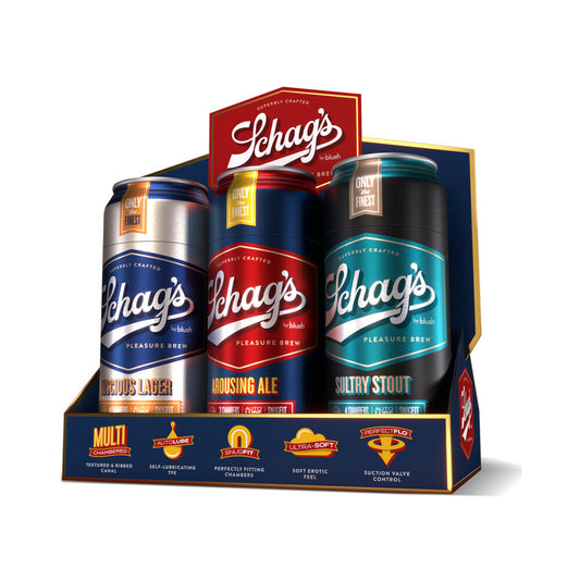 Blush Schag's Beer Can Stroker 6 Pack Merchandising Kit