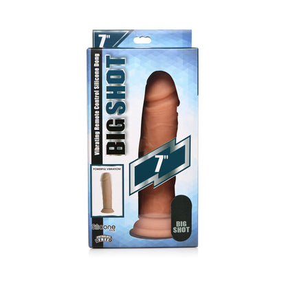 Big Shot 7 In. Vibrating Dildo With Remote Control Light