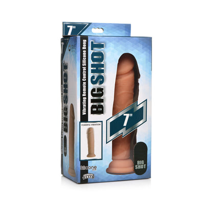 Big Shot 7 In. Vibrating Dildo With Remote Control Light