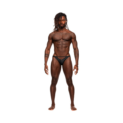 Male Power Magnificence Micro V Thong Black S/m