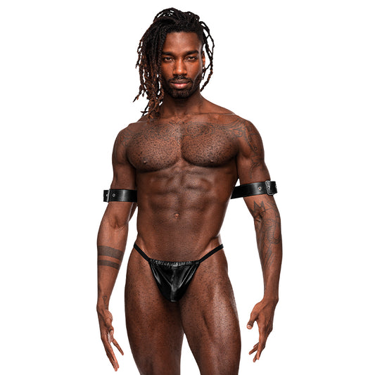 Male Power Men's Leather Pisces Black O/s