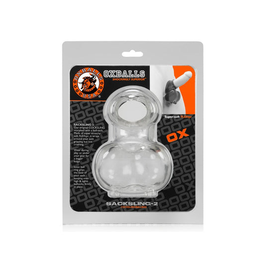 Sacksling-2, Cocksling Ballbag, Clear