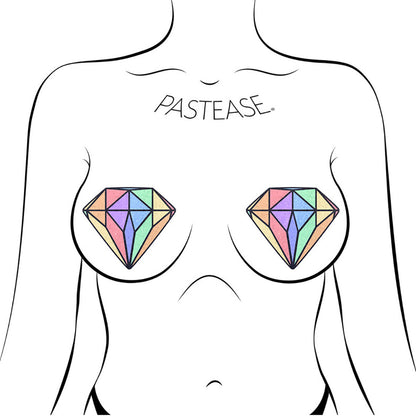 Pastease Gem: Pastel Rainbow Diamond Nipple Pasties