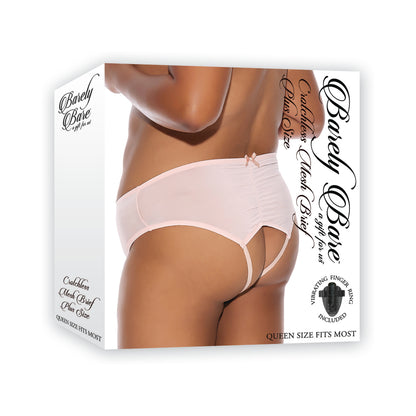 Barely B Crotchless Mesh Brief Ps Peach