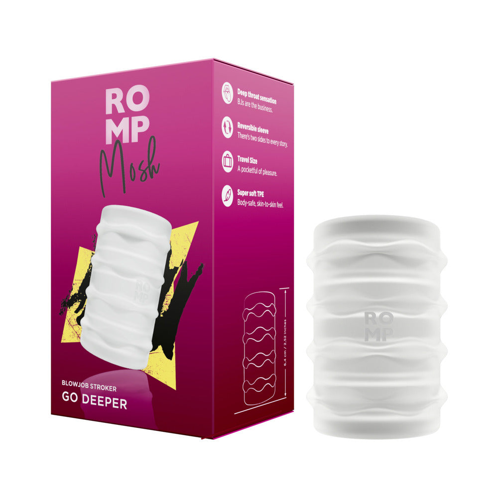 Romp Mosh Compact Reversible Manual Stroker Clear