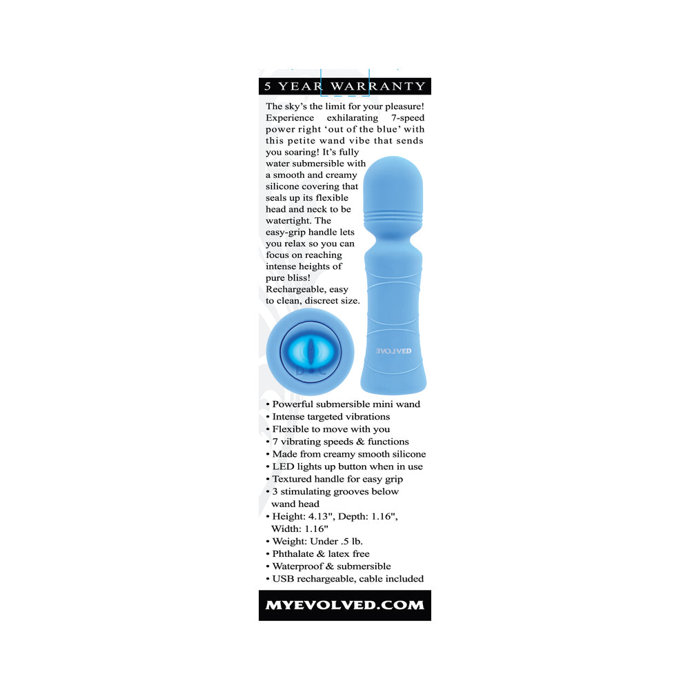 Evolved Out of The Blue Vibrating Mini Wand - Blue