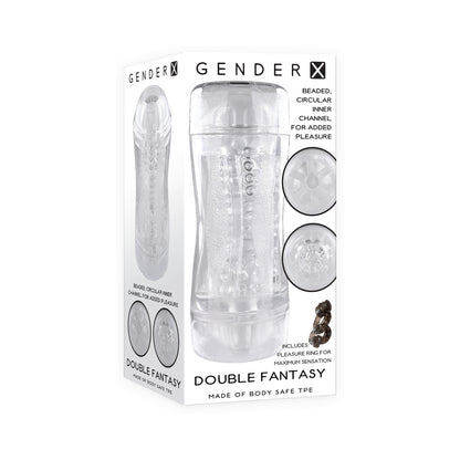 Gender X Double Fantasy Dual-entry Stroker Clear