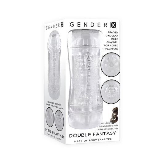 Gender X Double Fantasy Dual-entry Stroker Clear