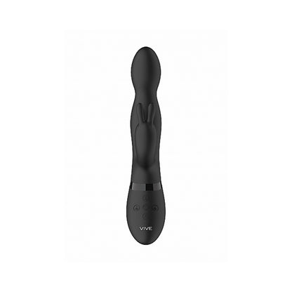 Vive Niva Rechargeable 360 Rotating Silicone Rabbit Vibrator Black
