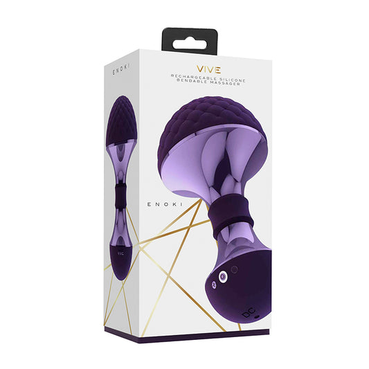 Vive Enoki Rechargeable Bendable Silicone Massager Purple