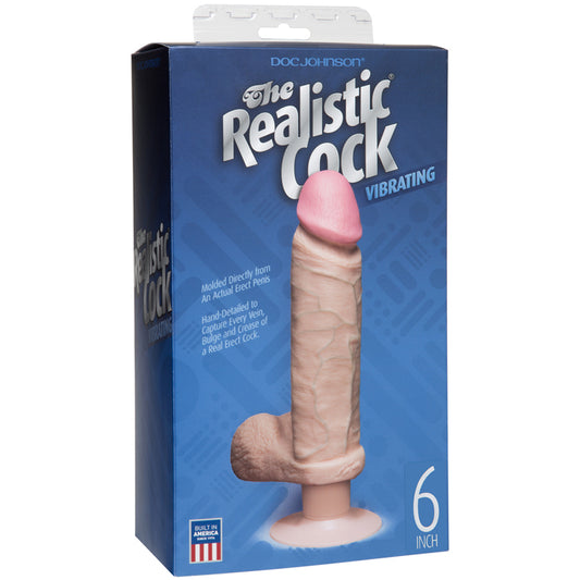 Vibro Realistic Dildo 6 inch - Beige