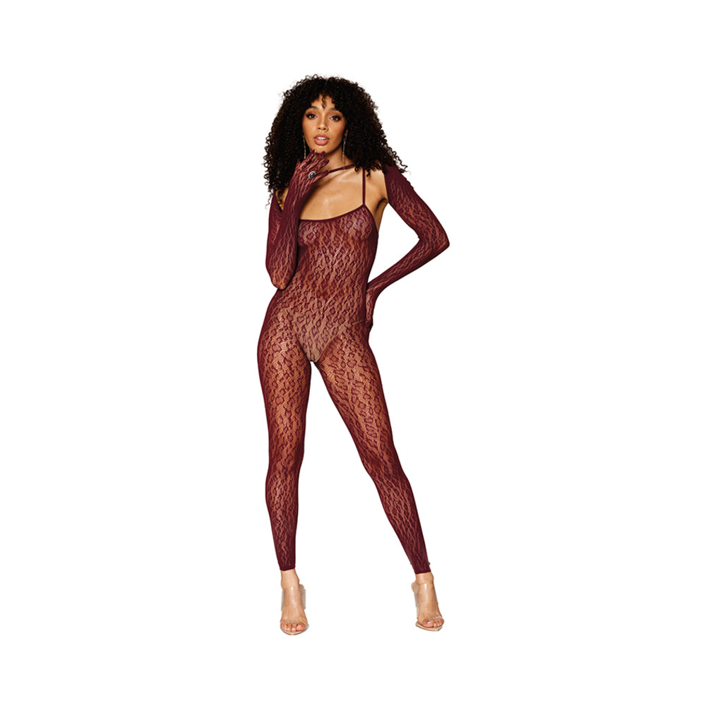 DG AnimalPrint Bodystocking&Shrug Bur OS