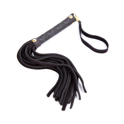 Ple'sur 11 In. Mini Leather Flogger Black