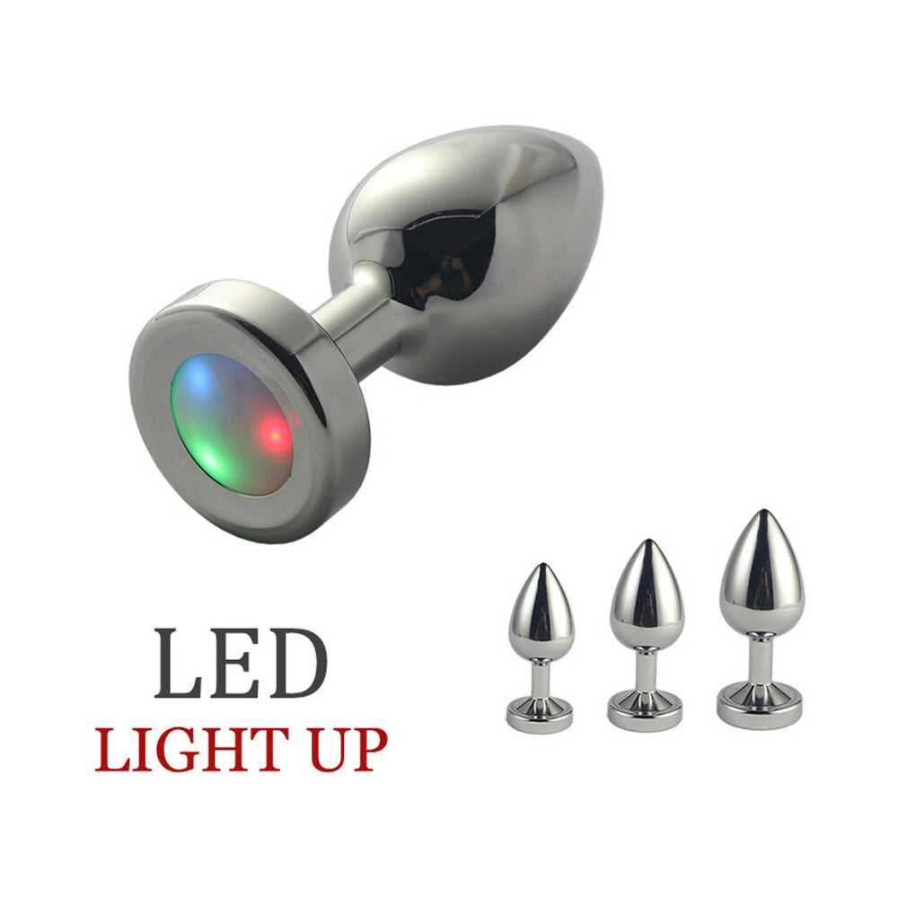 Ple'sur 3-setting Led Light-up Metal Anal Plug Small