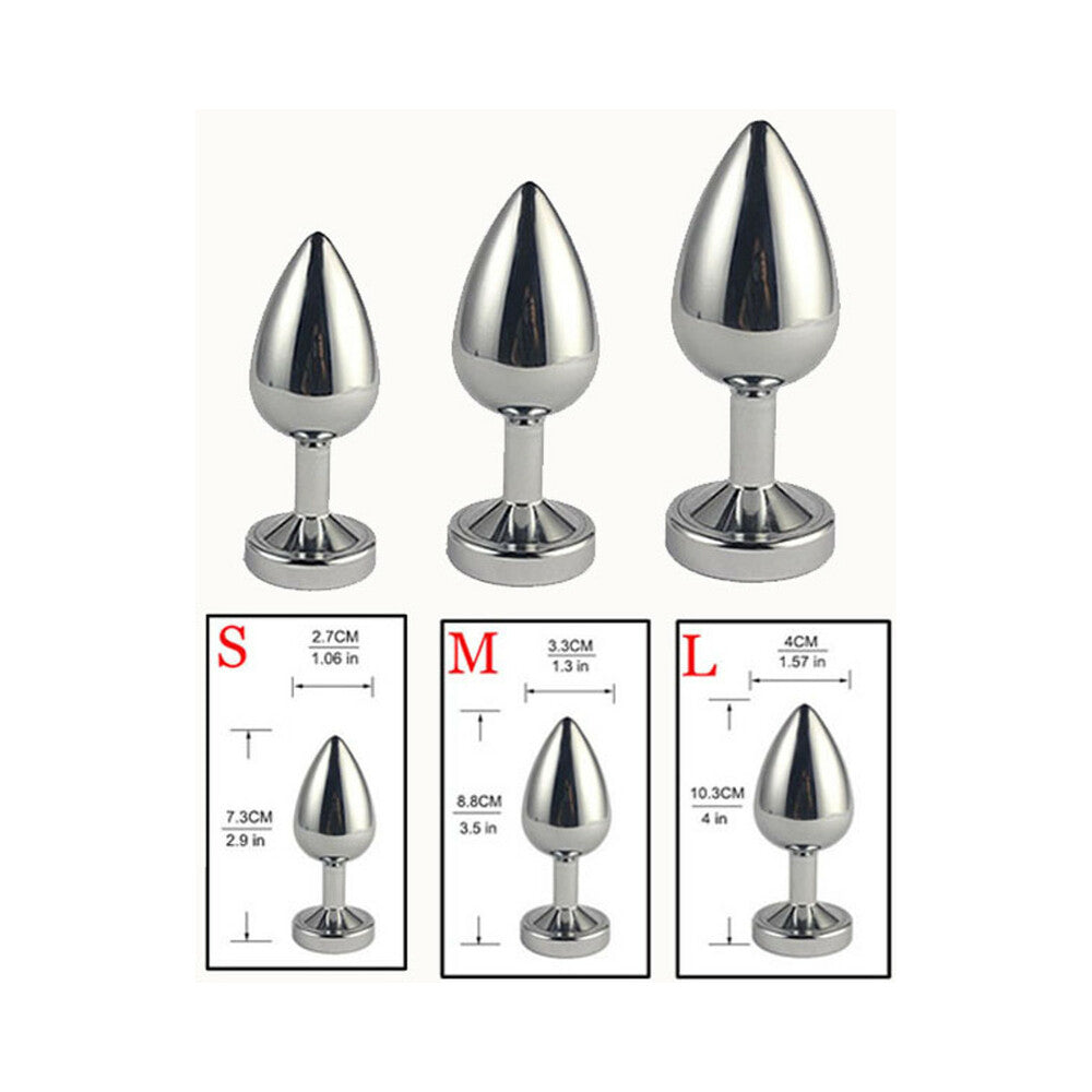 Ple'sur 3-setting Led Light-up Metal Anal Plug Small