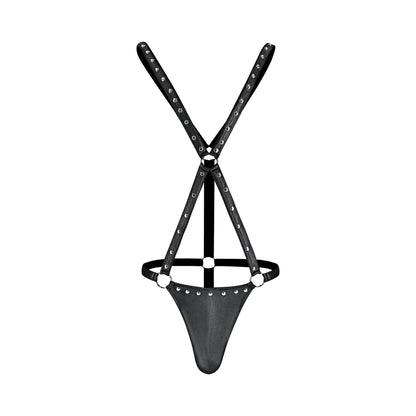 Male Power Fetish Warrior Criss-cross Body Harness Black L/xl