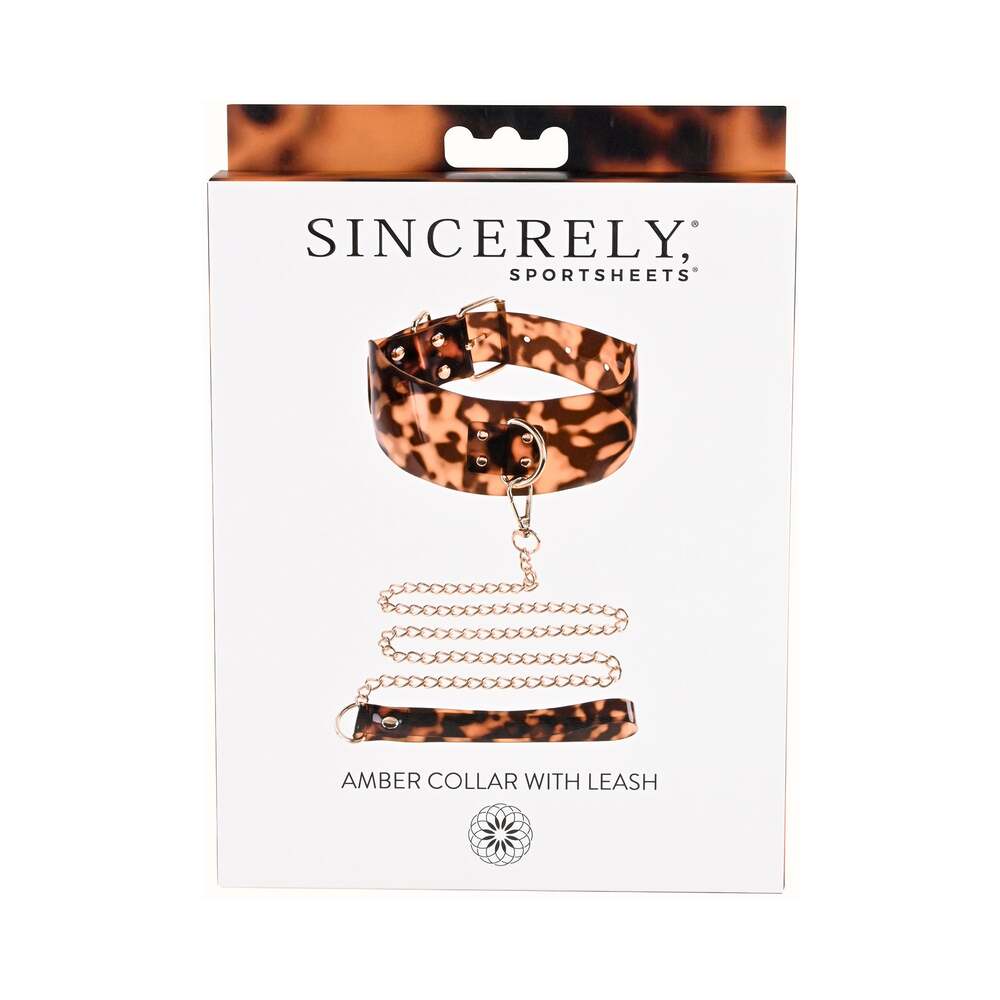 Sincerely, Sportsheets Amber Collection Adjustable Collar And Leash Tortoiseshell